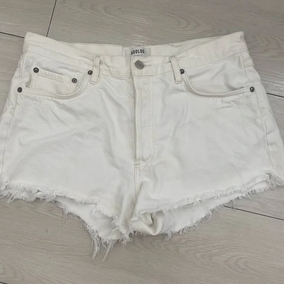 Agolde Parker Vintage Cut Off Short in Tissue - Picture 5 of 6